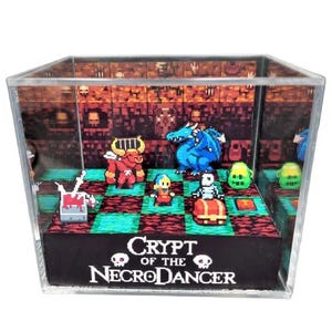 Crypt of the NecroDancer Acrylic Cube Diorama, Handmade Indie Game Display