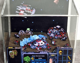 Starcraft - 3D Videogame - Gift for Gamer - Shadow Box - Miniature