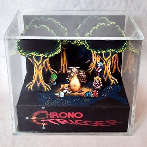 Chrono Trigger Cube Diorama - 3D Videogame - Gift for Gamer - Shadow Box - Miniature