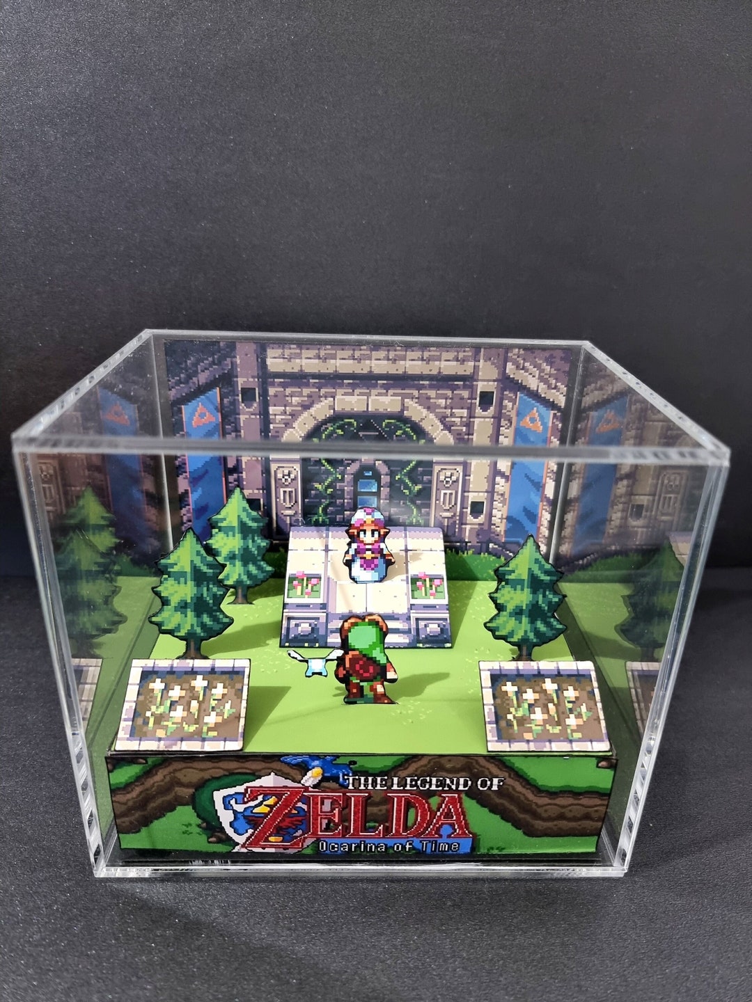 Zelda Ocarina of Time Cube Diorama 3D Videogame Gift for 