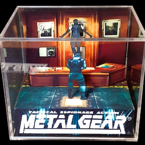 Metal Gear Solid Acrylic Cube Diorama, Handmade PS1 Game Display