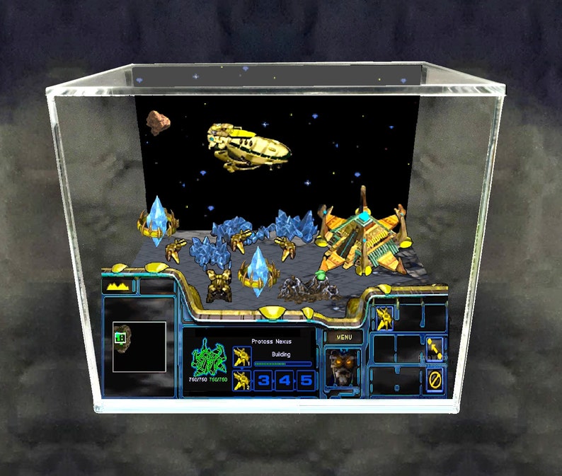 Starcraft 3D Videogame Gift for Gamer Shadow Box Miniature image 2