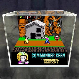 Commander Keen Cube Diorama- 3D Videogame - Gift for Gamer - Shadow Box - Miniature
