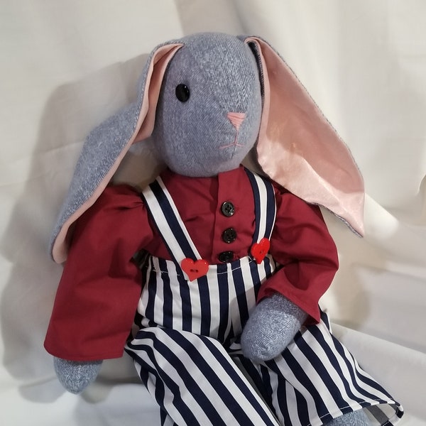 Red and Blue Striped Overalls - Etsy