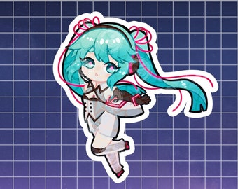 Hatsune Miku 2.5" Vinyl Holo sticker [2D Dream Fever Module]