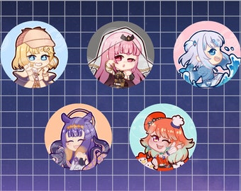 Hololive MYTH Buttons (1.5")