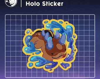 Colorful Clodsire Holo Sticker (3")
