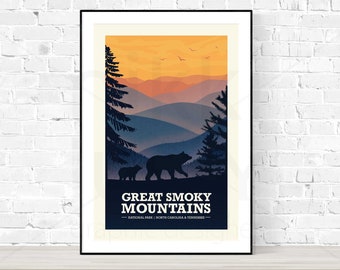 Mountains Poster | Etsy