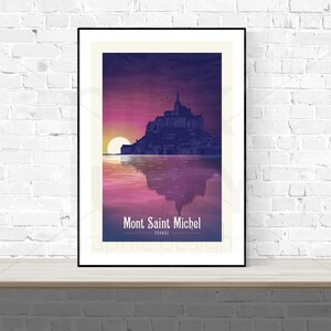 Mont Saint Michel, Abbey, France Premium Matte vertical poster