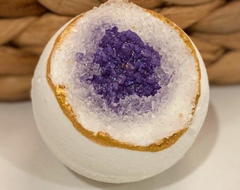 Pineapple Mango, Bath Bomb, Natural Bath Bomb, Purple Geode, Purple Lover, Bridesmaid Box, for Her, For Mom, Birthday gift, From Husband