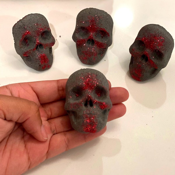 Black Skull Gift Set, Shower Fizzer, Dia De Los Muertos, Halloween Lover Gifts, Party Favors, Valentine Days Gift, Valentines Day, Bath Bomb