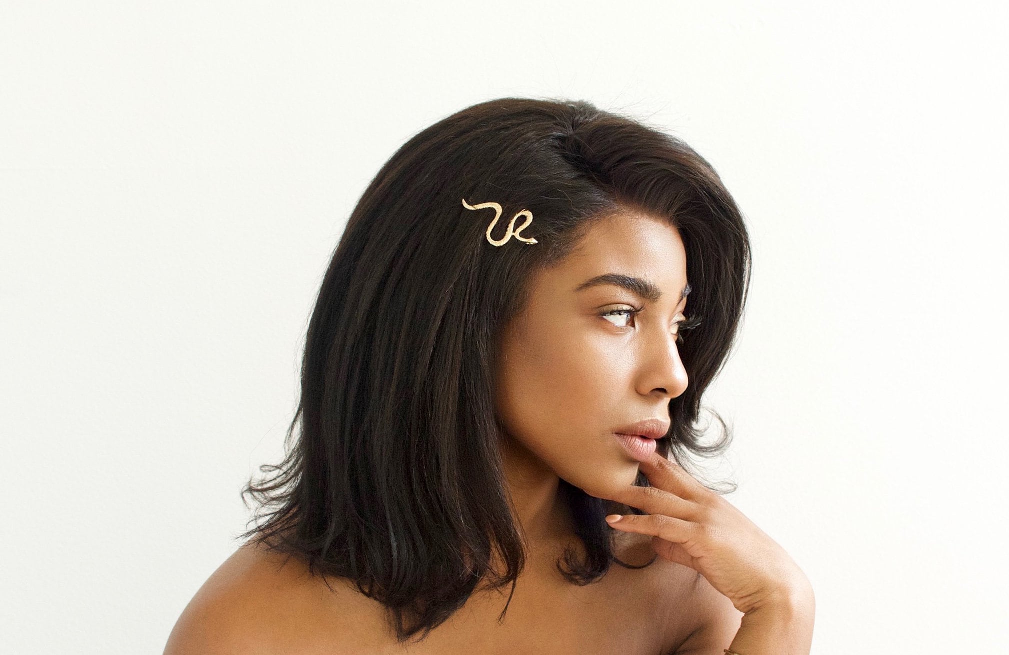 Snake Hair Clip, Hair barrette, hair pin, hair clips, gold minimalist hair clip, snake barrette, vintage hair clip, back to school hair clip