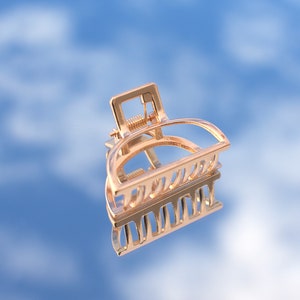 SALE Small Mini Metal Moon Hair Clip Rose Gold, Hair Claw Clip, Metal Hair Jaw Clip,Strong Sturdy Hair Claw, Hollow Non-slip Hair Jaw Clamp