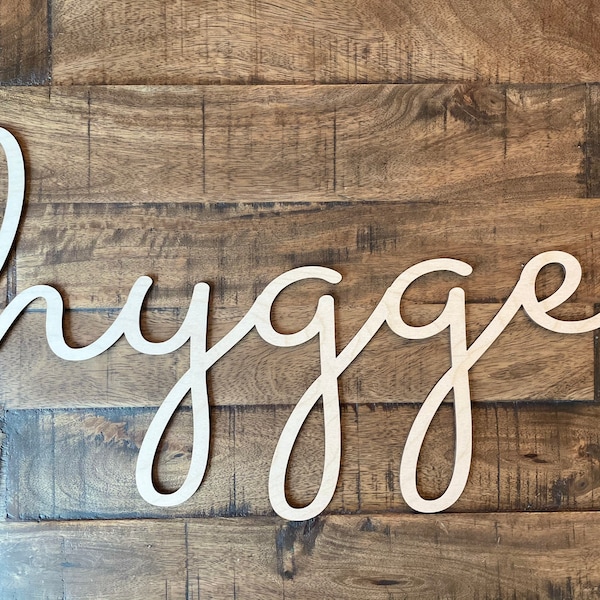 Hygge Sign | Hygge Cutout | Hygge Craft | Home Decor | Hygge lifestyle cozy coziness comfortable wellness contentment content