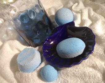 BERGAMOT BLISS Bath Bomb, Blue Bergamot Bath Bomb