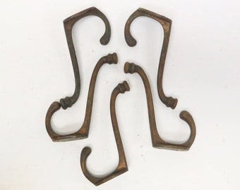 Cintres muraux anciens en cuivre (5 pièces)