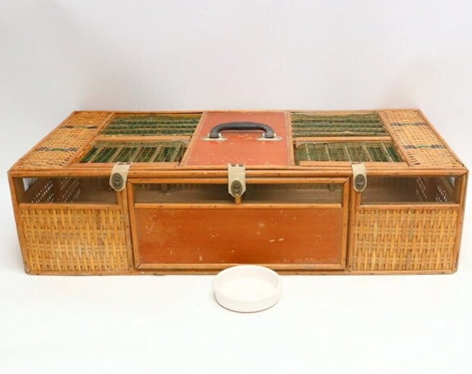 Vintage Wicker Pigeon Transport Basket With Compartments. Etsy
