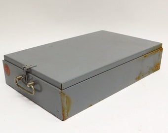 MARTENS vintage steel safe box.