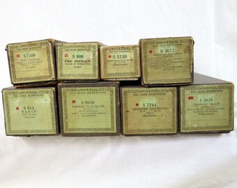 Eight Pianola Music Rolls "Uneversal full scale assentuated"