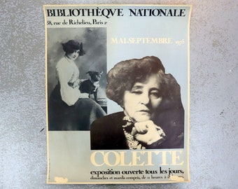 Vintage advertising poster, "Bibliothèque National", 1973