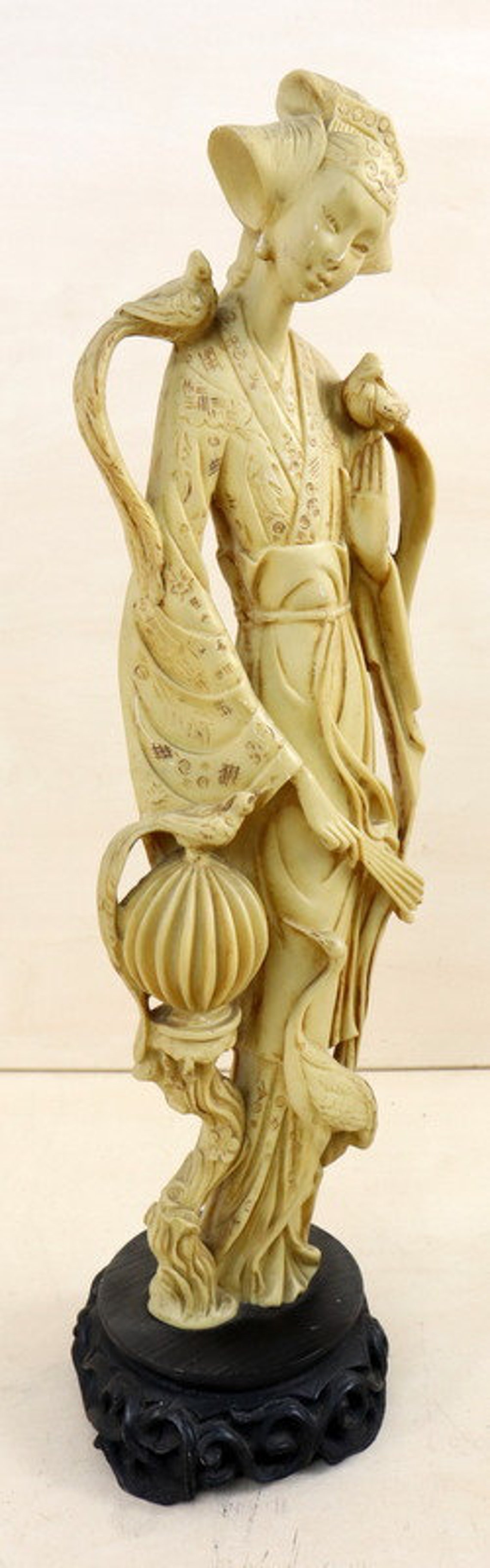 Resin Sculpture Chinese Lady Etsy