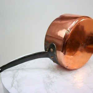 Sartén de cobre macizo de 7.9 in con interior de acero inoxidable y mango  de hierro fundido - Falk Culinair