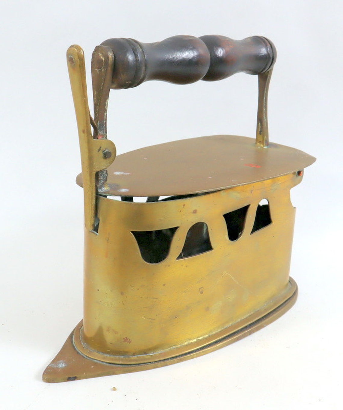 Antique Brass Charcoal Iron Circa 1920. Etsy