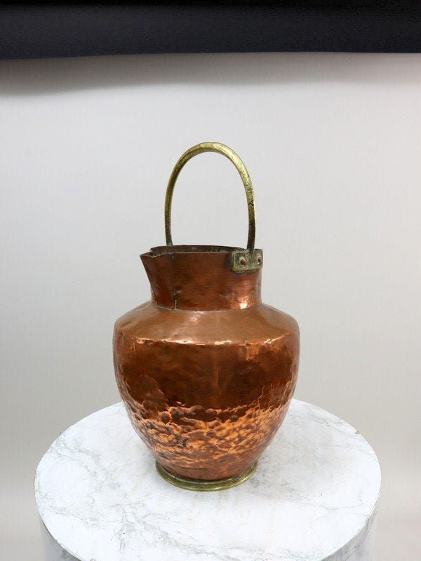 antigua jarra pichel para calentar agua - cobre - Compra venta en  todocoleccion
