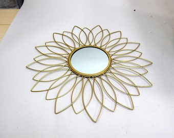 Wall mirror, gold-colored