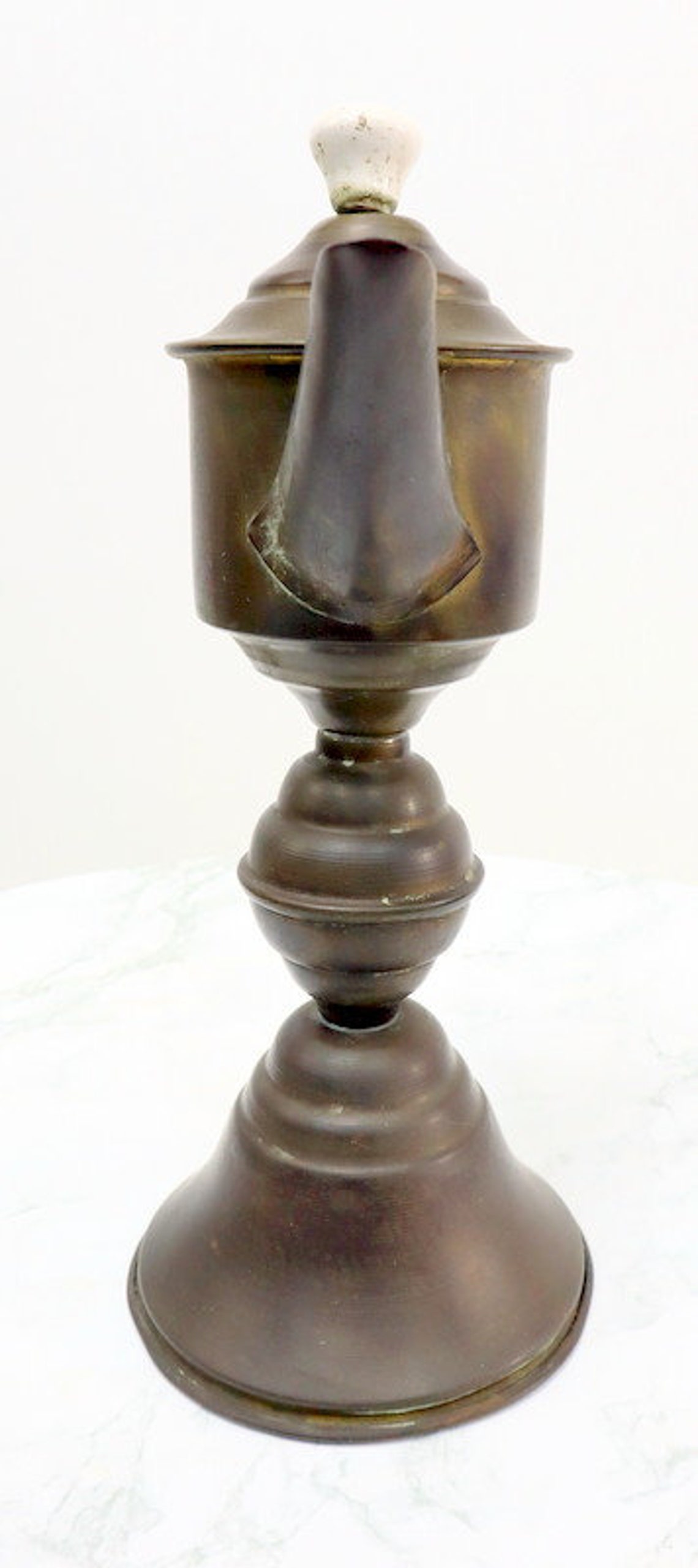 Antique Copper Oil Lamp With Lid and Porcelain Cap. Etsy UK