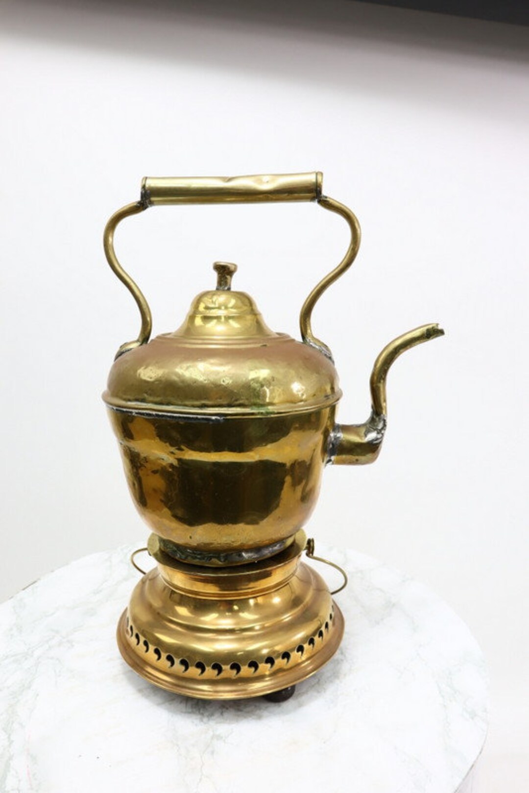 Antique Copper Water Kettle on Brazier. With Usage Characteristics Etsy