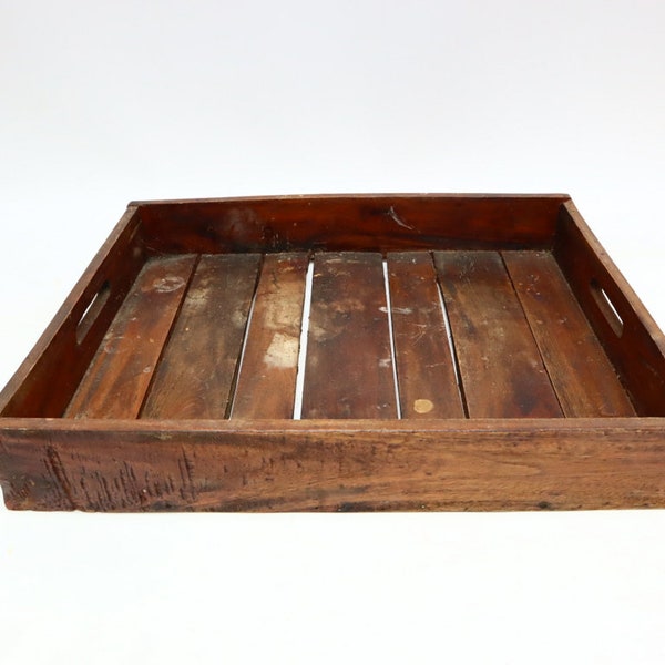 Antique oak chest / serving tray