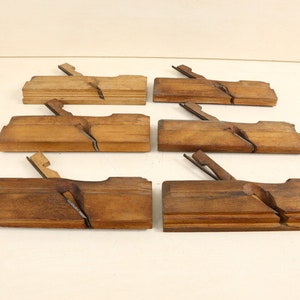 Pialle in legno. Pialle per modanature / Wooden planes. Moulding