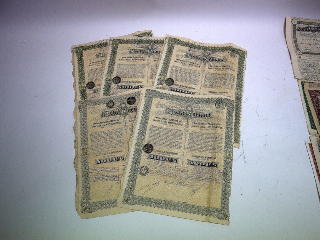 Original Historical Shares ASTRA ROMANA 5 Etsy