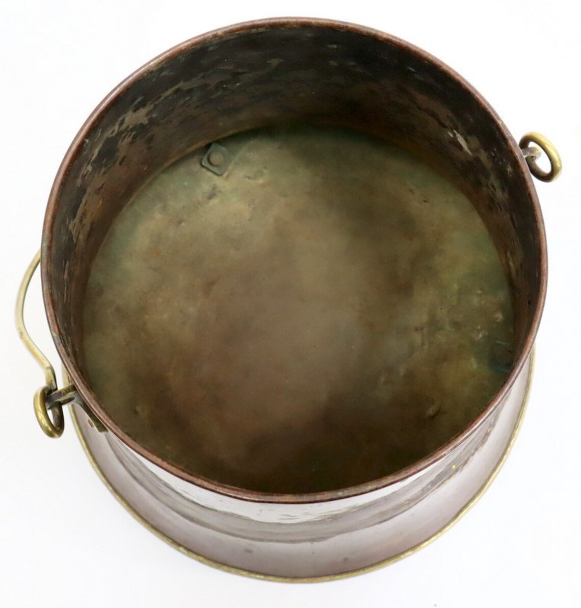 Original antique copper ash bucket with lid. Etsy