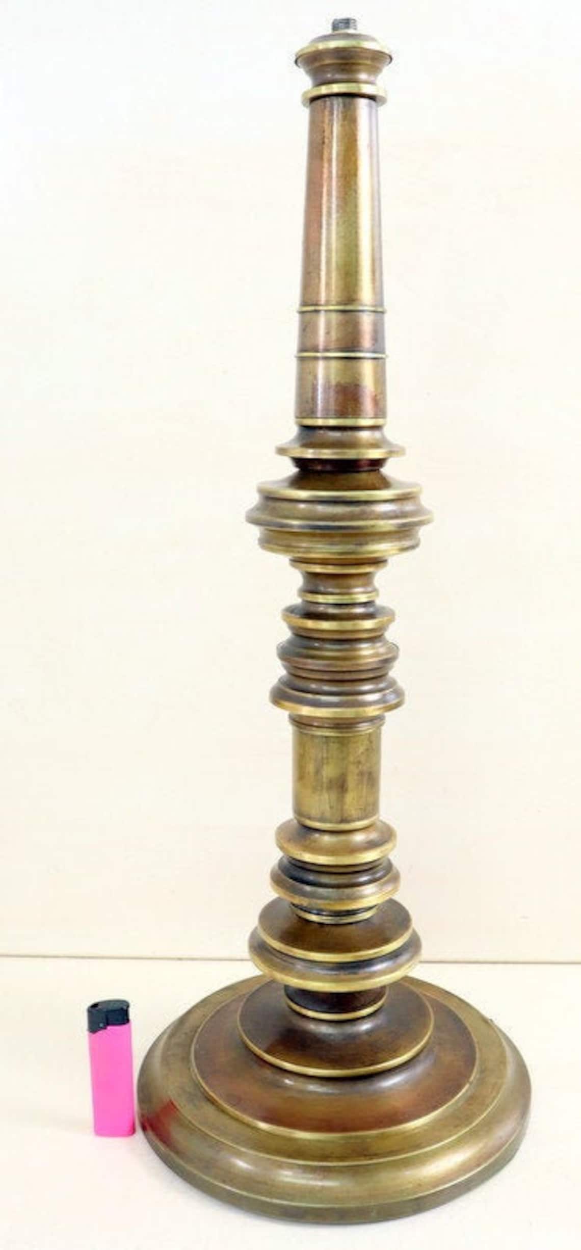 Antique Bronze Lamp Stand With Cast Iron Weighted Bottom - Etsy