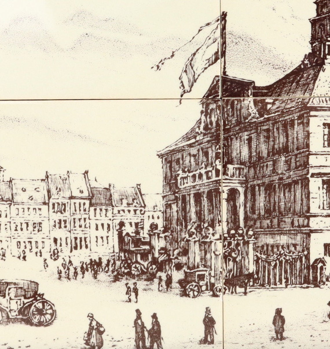 Fliesenplatte mit 4 Keramikfliesen im Holzrahmen. | Etsy