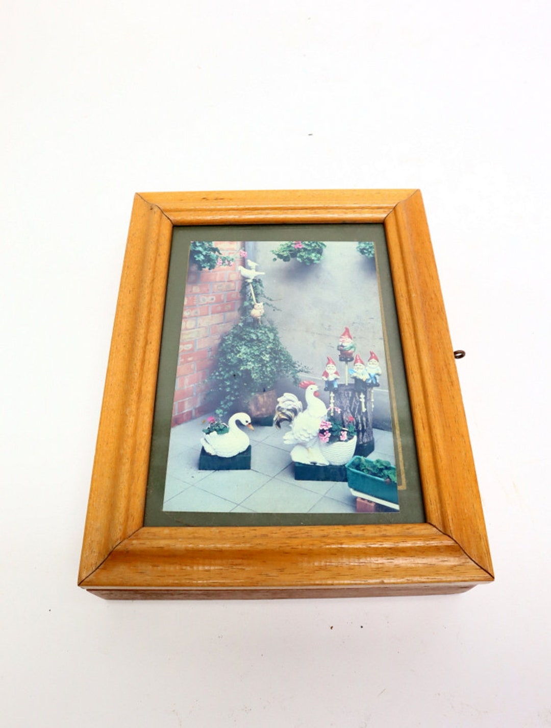 Vintage Wooden Key Box With Photo Etsy