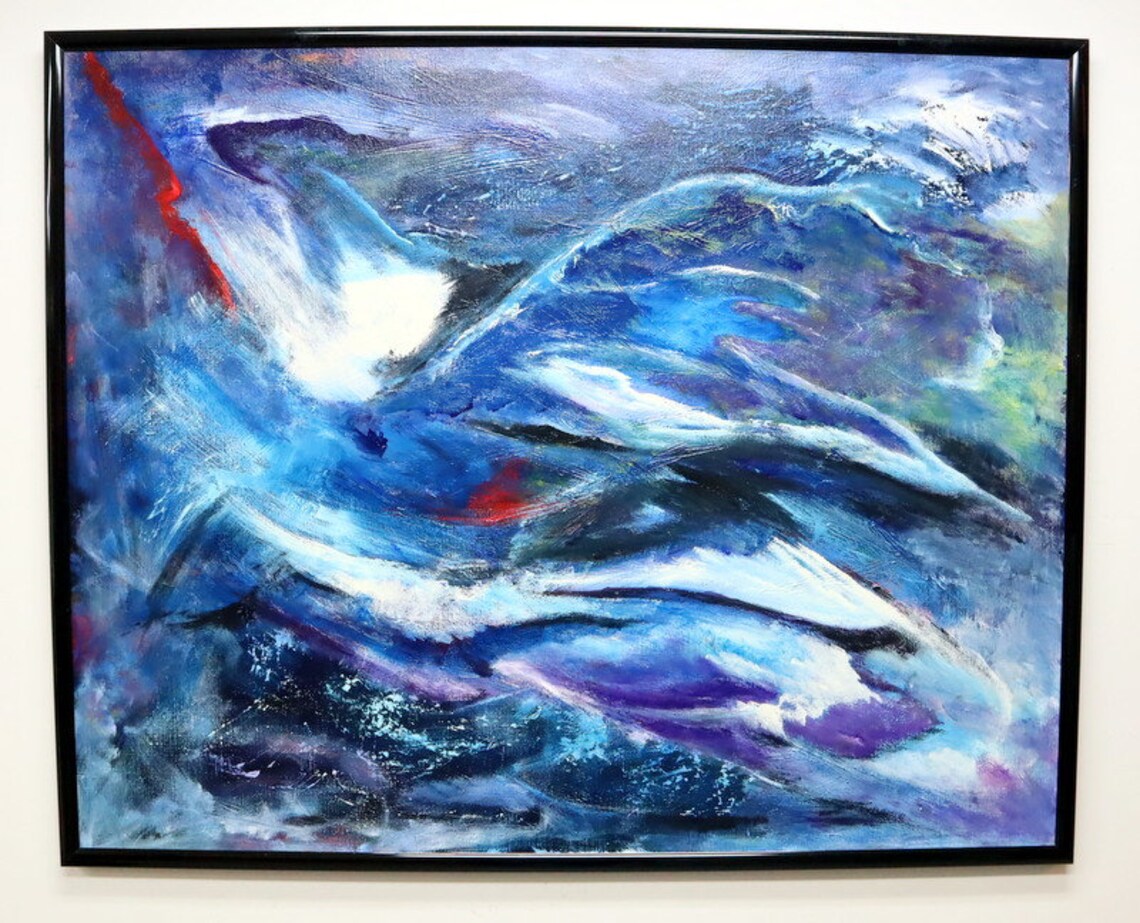 Einzigartige moderne abstrakte Kunstwerke Gemälde von Trudie | Etsy