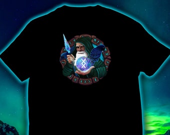 Viking T-Shirt Odin of the Future for Men, Women, Children, Unisex Graphic Shirt