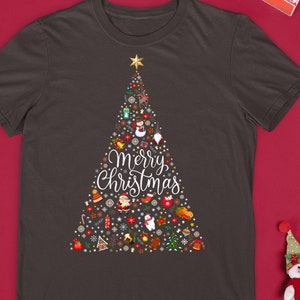 Christmas Tree T-Shirt A Merry Christmas Tree for Men Women Children Unisex Graphic Shirt