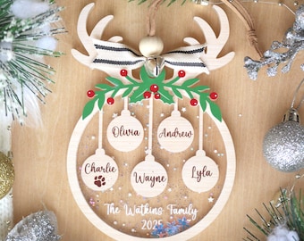 Personalized Family Christmas Ornament: Custom Acrylic Keepsake