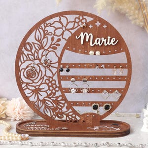 Personalized Jewelry Organizer Earring Stand Jewelry Organization Jewelry Holder Gift for Her Personalized Birthday Mothers Day Gifts
