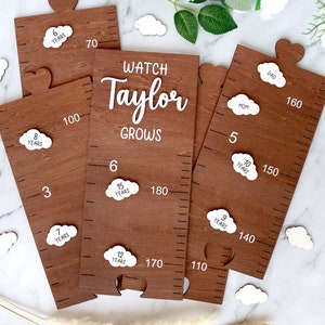 Marcadores de tabla de crecimiento Marcador de altura personalizado para tabla de crecimiento Marcadores de tabla de crecimiento de madera