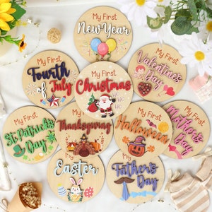 Cartes d'étapes marquantes pour bébé Les étapes importantes de mes premières vacances Accessoires photo pour bébés Cadeau pour bébé Cadeau de baby shower