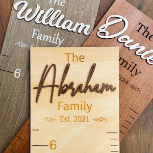 Family Height Chart Personalized Growth Chart Height Chart for Kids Baby Growth Chart Height Ruler for Wall Wooden Nursery Decor