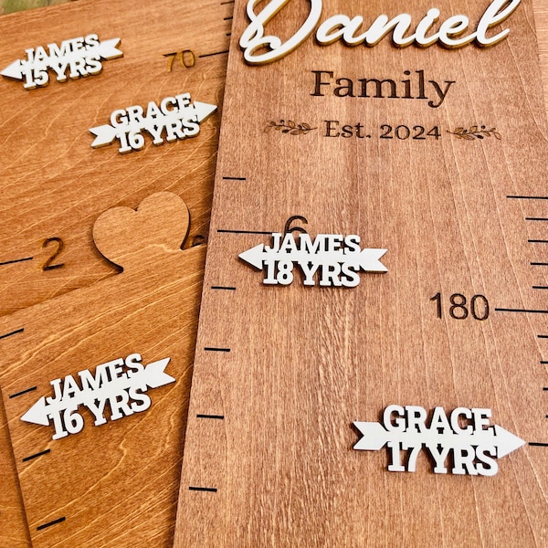 Wooden Markers for Growth Chart Etsy