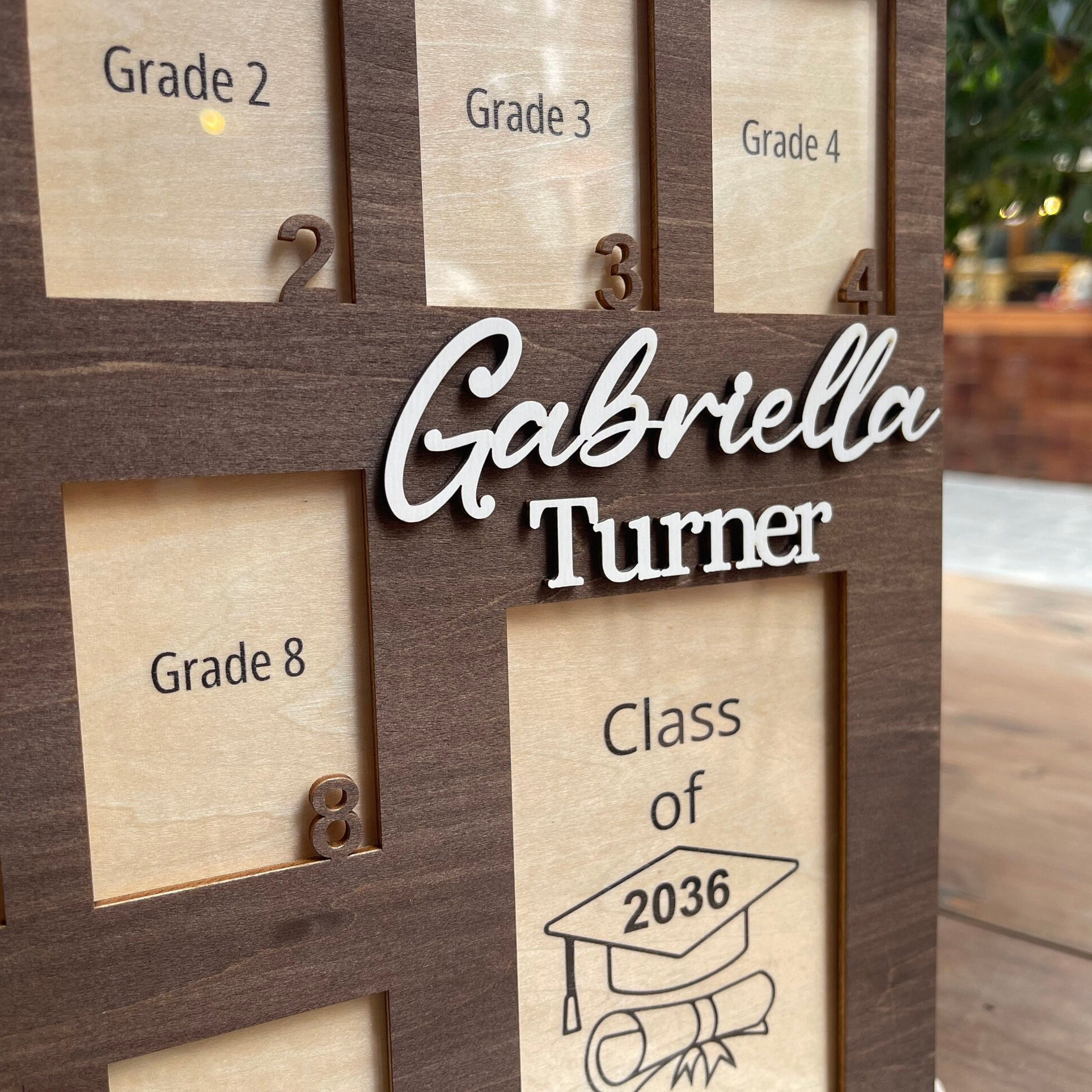 School Picture Frame K12, School Years Photo Frame, Personalized Grade