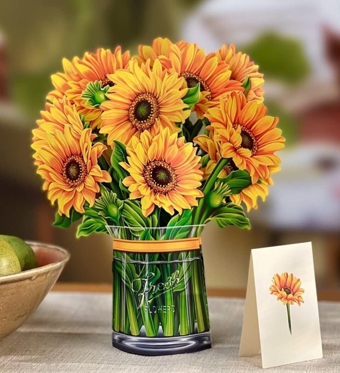 Pop up Card Sunflowers Flowers Bouquet Greeting Cards 3D - Etsy