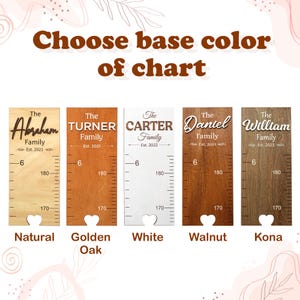 Personalized Family Growth Chart: Wooden Baby Height Ruler, Nursery Decor (5 puzzle pieces) image 6